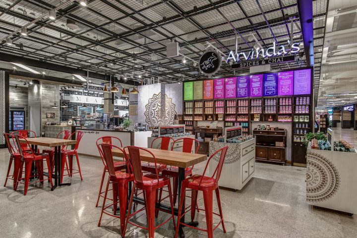 Inside picture Arvindas retail location 100 City Centre Dr Mississauga food district by BUILD IT
