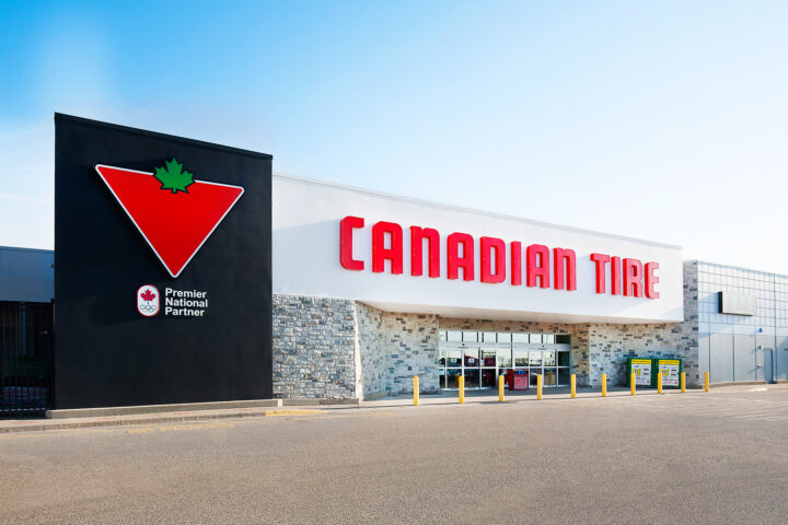Canadian tire retail construction general contracting exterior front entrance photo by BUILD IT