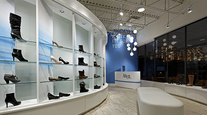 inside picture alignorthotics - retail architectural millwork - by BUILD IT